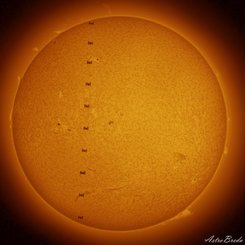 International Space Station Crosses the Sun