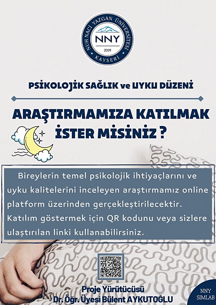 Temel Psikolojik İhtiyaçlar ve Uyku Kalitesi Araştırması
