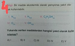 Hangisi yakıt olarak kullanılamaz?