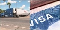 The U.S. announces the suspension of work visas for foreign commercial truck drivers following safety concerns.