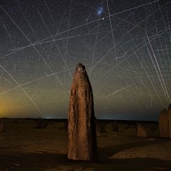 Satellites Behind Pinnacles 