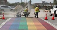 Galveston's rainbow crosswalks painted over at Abbott's direction