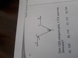 [DA//[EB olduğuna göre, CÊB açısı kaç derecedir?