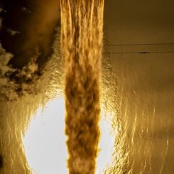 Rocket Eclipse at Sunset