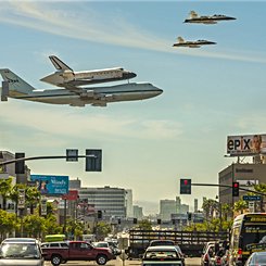 A Space Shuttle Over Los Angeles