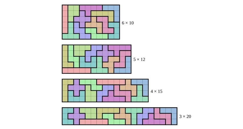 Pentomino için olası düzlemler