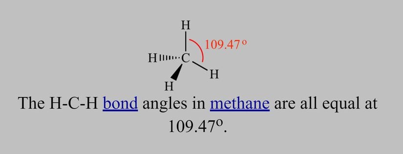 Hidrojen - Karbon - Hidrojen bağının açısı