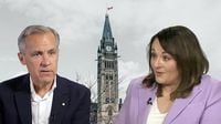 WATCH: Carney lashes out at CBC over question about potential conflicts of interest