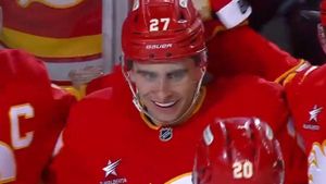 Matt Coronato Leads Flames With Natural Hat Trick