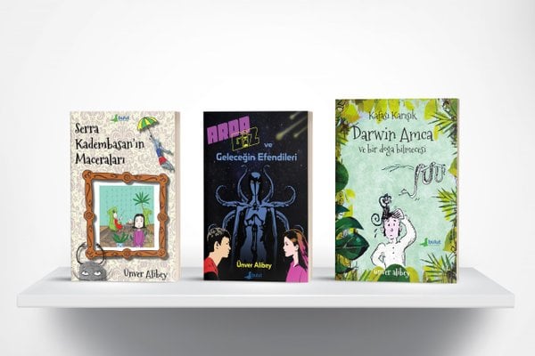 Ünver Alibey Kitapları Seti (3 Kitap): Kafası Karışık Darwin Amca, Arda Giz ve Geleceğin Efendileri, Serra Kadembasan’ın Maceraları