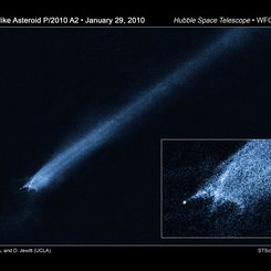 P/2010 A2: Unusual Asteroid Tail Implies Powerful Collision