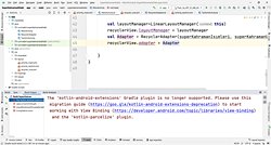 Android studioda artık desteklenmeyen kotlin uzantı hataları nasıl düzeltilir?