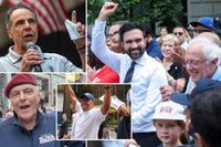 Mamdani refuses to denounce strict anti-Zionist DSA rules, slams Trump at parade with Bernie Sanders