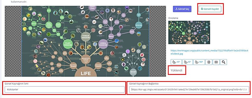 Görselinizi seçtikten sonra Görseli Kaydet tuşuna bastığınızda