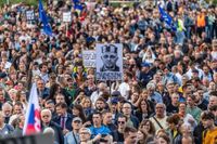 Thousands of Slovaks protested against austerity measures and the pro-Russian policies of Prime Minister Fico