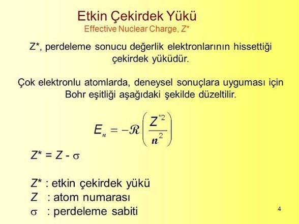 Etkin çekirdek yükü