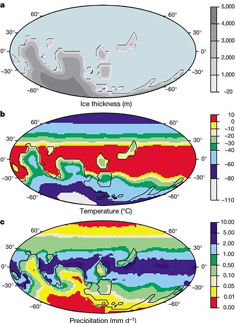 850 milyon yıl önce Dünya... Kıtaların konumlarının tamamen farklı olduğuna dikkat ediniz.