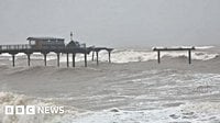 Teignmouth Pier washes away and sea wall crumbles during Storm Ingrid