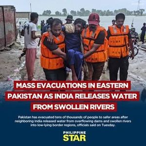 Mass Evacuations In Pakistan As India Releases Water