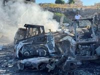 TRT World - Israeli air strikes destroy over 300 vehicles in Lebanon
