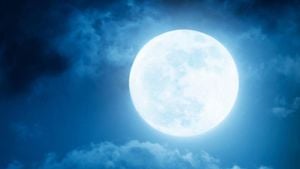 Super Blue Moon Lights Up The Night Sky