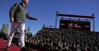 Vance Flexes the Marines’ Might as Thousands Protest Trump’s Agenda