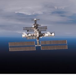 The International Space Station on the Horizon