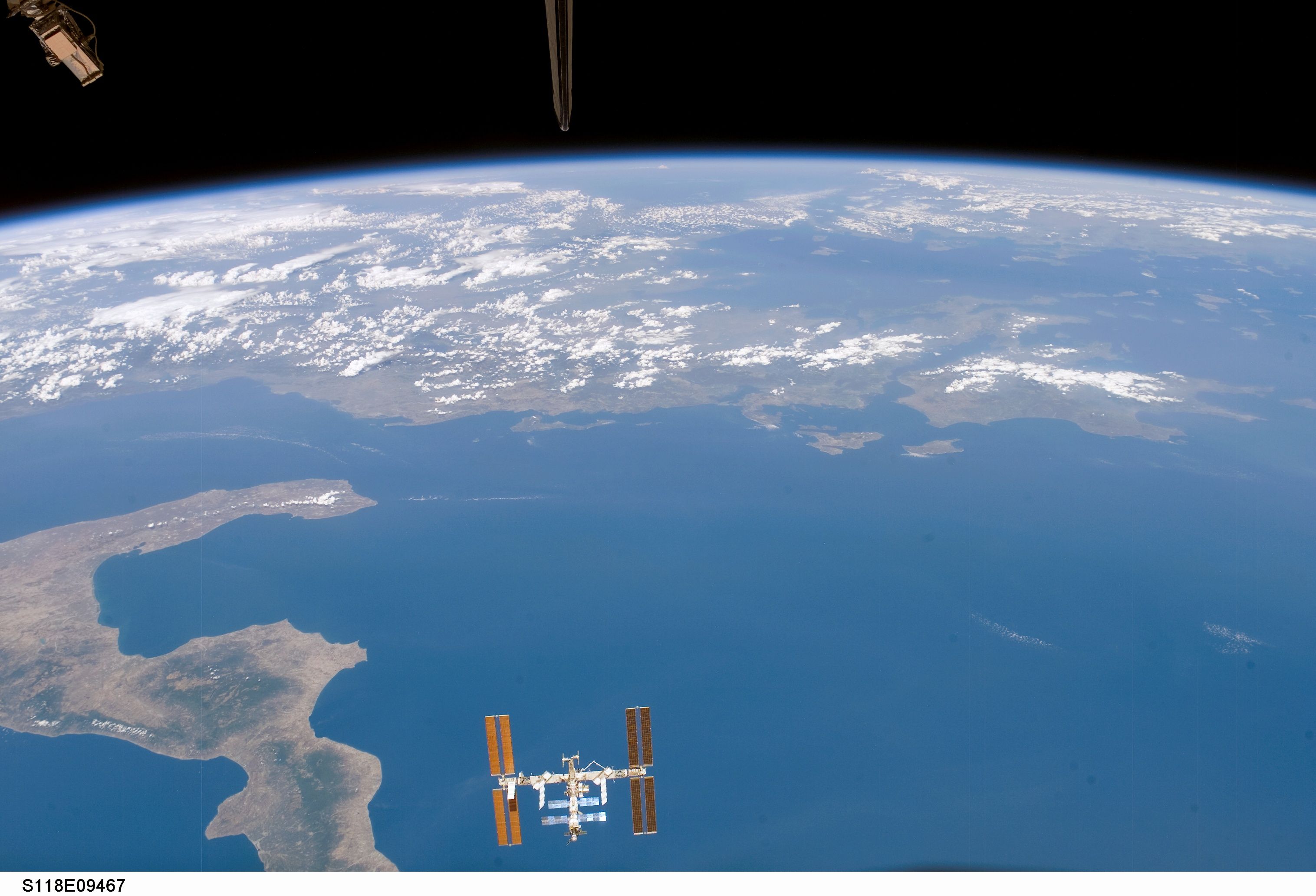 Space Station Over the Ionian Sea