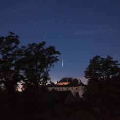  Perseid over Albrechtsberg Castle 