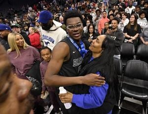 LeBron James Celebrates Son's Championship Win At Golden 1 Center