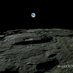 Earthrise from Moon-Orbiting Kaguya