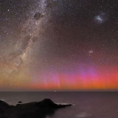 Red Aurora Over Australia