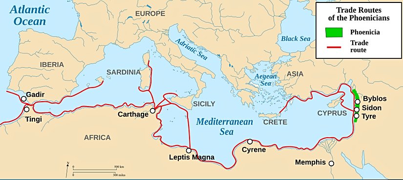 Ana Fenike ticaret ağları (MÖ 1200–800)