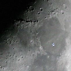 Space Station in the Moon