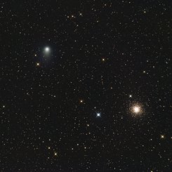 Comet Garradd and Messier 15