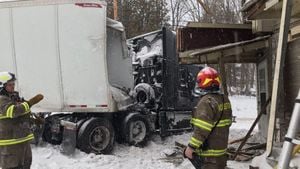 Man Rescued After Bridge Collapse Traps Tractor Driver