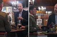 Prince William enjoys pint with troops at surprise Christmas party