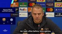 Sporty.com | Flick hails 'genius' Yamal after stunning goal against Inter