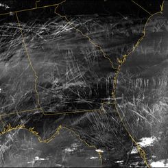 Contrail Clutter over Georgia