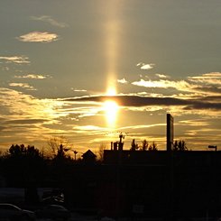 A Sun Pillar Over Maine