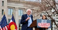 Bernie Sanders, Alexandria Ocasio-Cortez rally tens of thousands in Denver to 'fight oligarchy'