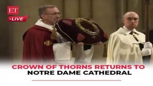 Crown Of Thorns Returns To Notre-Dame Cathedral