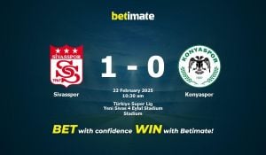 Sivasspor And Konyaspor Draw 1-1 In Super Lig Showdown