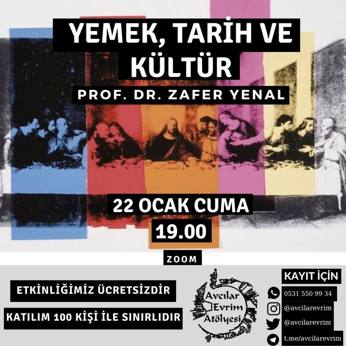 Yemek, Tarih ve Kültür - Prof. Dr. Zafer Yenal - Avcılar Evrim Atölyesi