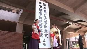 Kumamoto Universities Celebrate Admission Success And Graduation Events