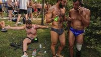 Ukrainian war veterans swim the Bosphorus strait in a triumph over their war injuries