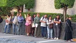 Long Lines At Banco Del Bienestar As Payments Begin