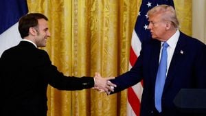 Macron And Trump Discuss Peace Talks And Trade Strategy