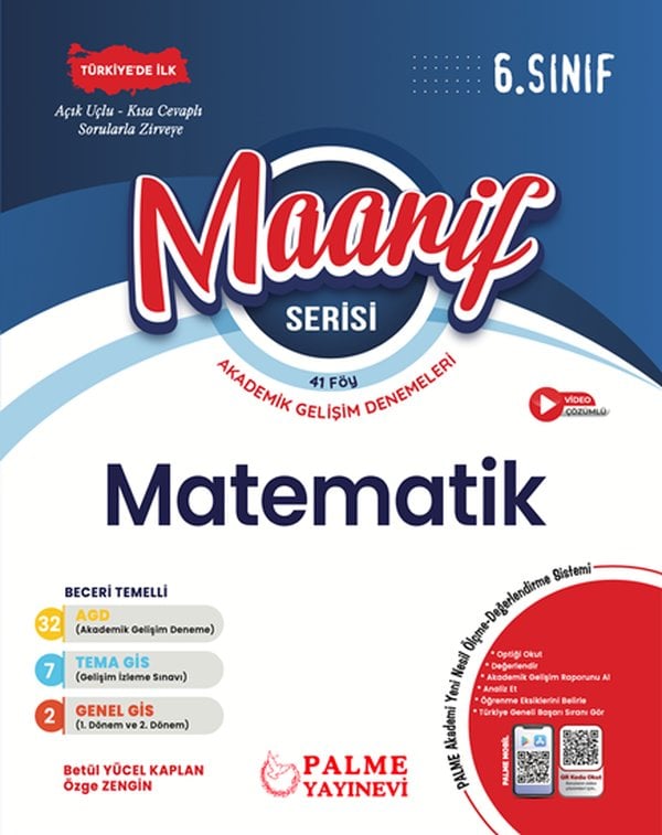 6.Sınıf Maarif Serisi Matematik Haftalık Deneme (41 Föy)