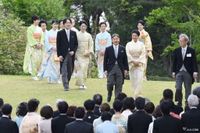 両陛下と皇族方、３ルートで歓談　１４００人出席、春の園遊会：時事ドットコム